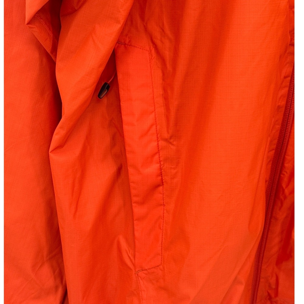 Adidas Mens Windbreaker Rain Jacket XL Orange Outdoor Hiking ClimaProof Full Zip - Picture 5 of 12